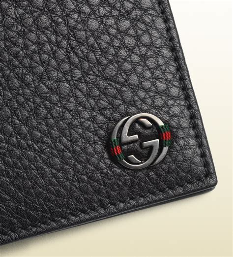 gucci leather mens wallets brands|gucci dollar bifold men's wallet.